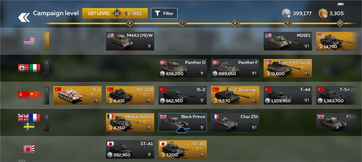 Penjualan akun permainan War Thunder Mobile